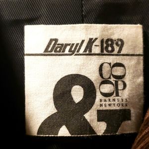 Daryl K from Barneys New York, brown corduroy pant suit w swing jacket, size 10